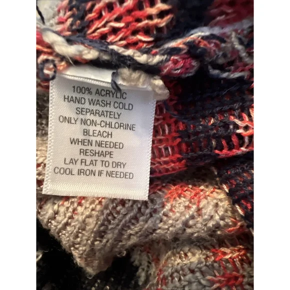 Great Northwest Indigo Hooded Medium Cardigan Sweater Women's Western Aztec - Picture 7 of 8